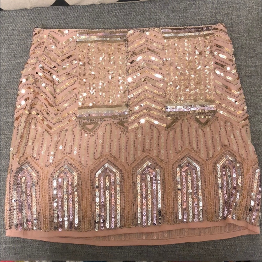 Fun pink sequin mini skirt